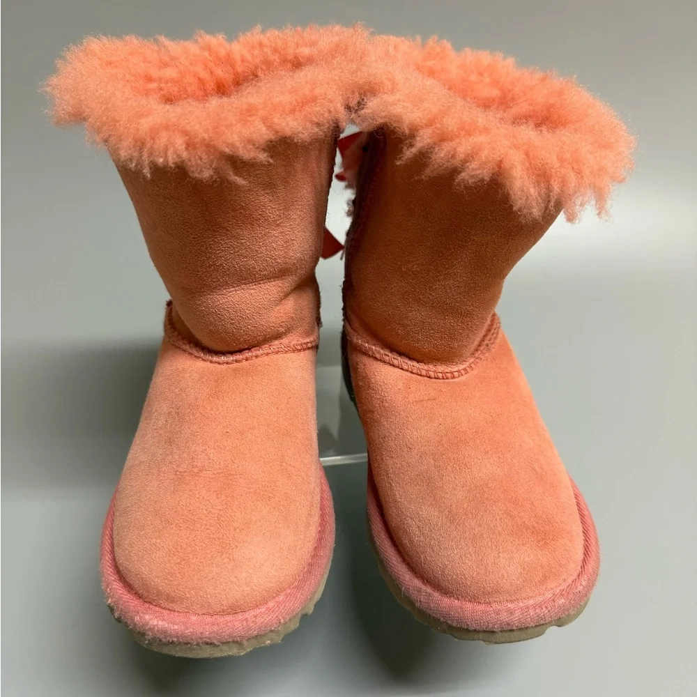 Ugg Boots Bailey Bow toddler Girls Suede Sheepskin size 11
